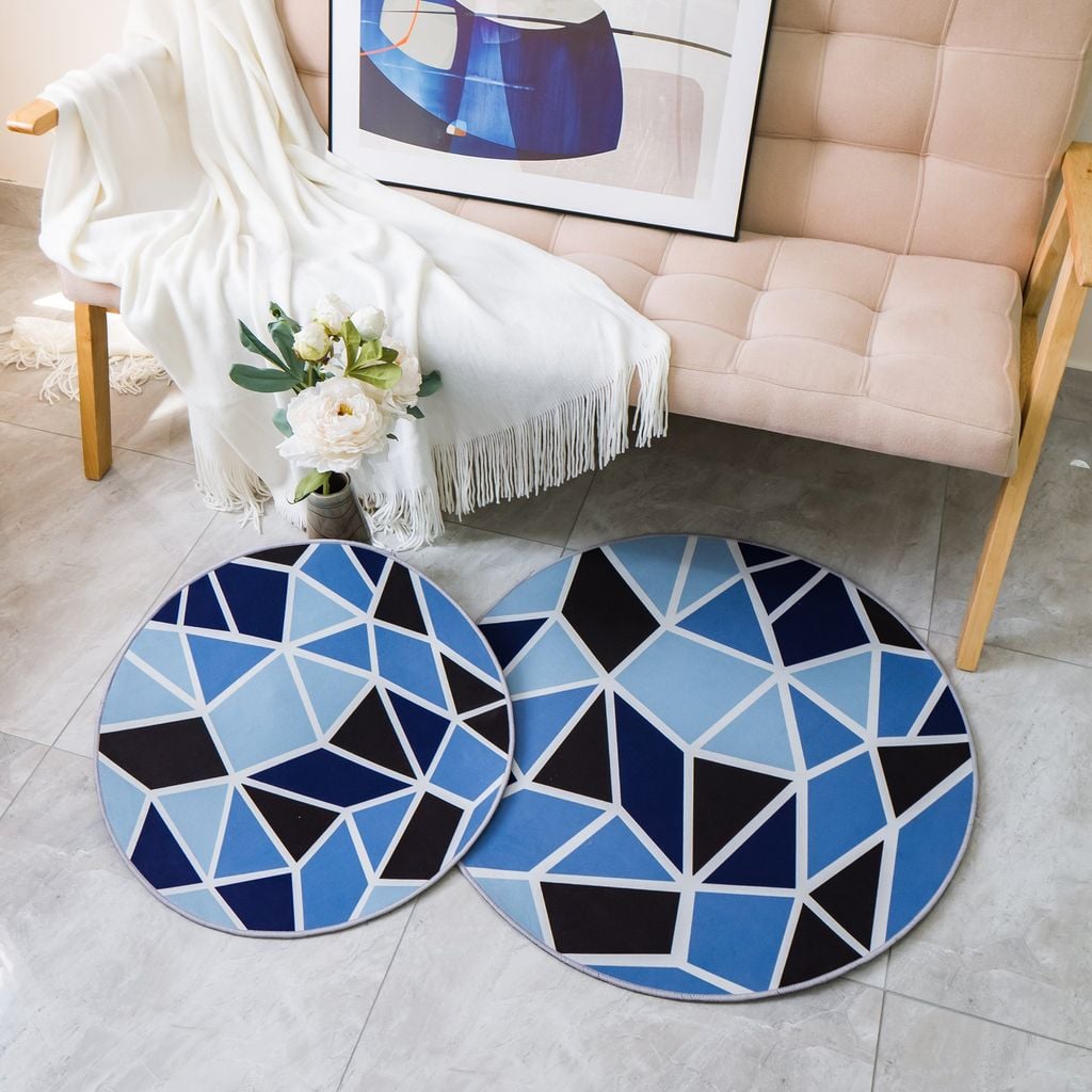 Thảm tròn nhung nỉ họa tiết in hình 3D