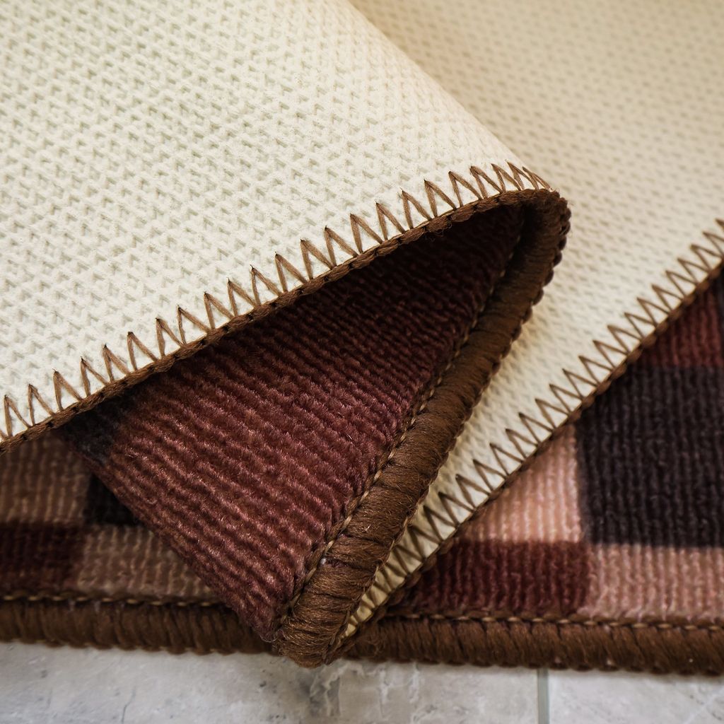 Set 2 Thảm Bếp Sợi Lưới Đan Len Đế Chống Trượt Cao Cấp