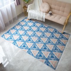 Thảm trải sàn trang trí nhung nỉ hình học phong cách hiện đại