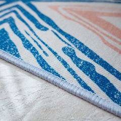 Thảm trải sàn trang trí nhung nỉ hình học phong cách hiện đại