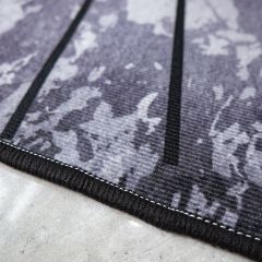 Thảm Nhung Nỉ Trải Sàn Trang Trí Phòng Khách Họa Tiết Đen Xám