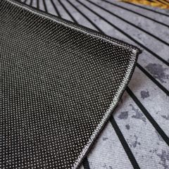 Thảm Nhung Nỉ Trải Sàn Trang Trí Phòng Khách Họa Tiết Đen Xám