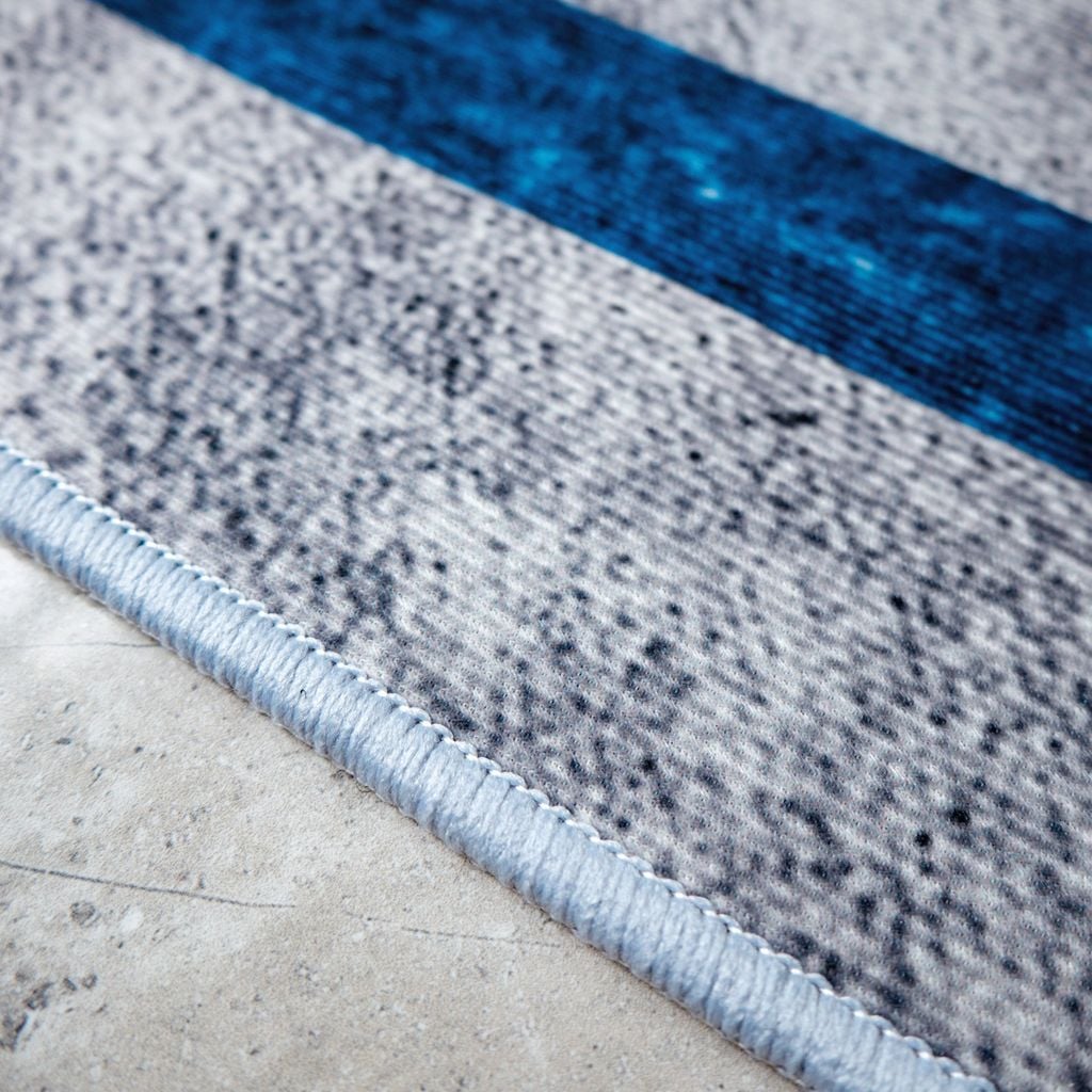 Thảm Nhung Nỉ Trải Sàn Trang Trí Phòng Khách Họa Tiết Đen Xám