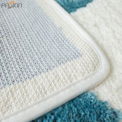 Thảm Lau Chân Lông Cừu Họa Tiết Tranh Trừu Tượng Siêu Thấm