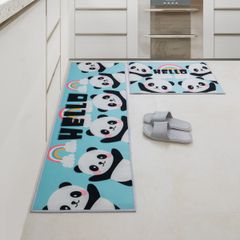 Thảm Bếp Họa Tiết Dễ Thương Phong Cách Xám Rustic