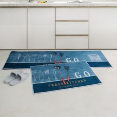 Thảm Bếp Họa Tiết Dễ Thương Phong Cách Xám Rustic