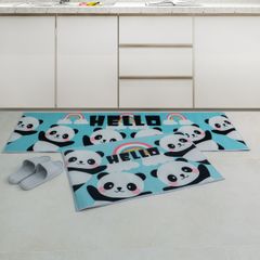 Thảm Bếp Họa Tiết Dễ Thương Phong Cách Xám Rustic