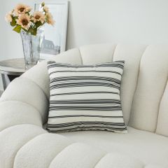 Vỏ Gối Tựa Lưng Sofa Hoa Lụa Sọc Vàng Sang Trọng Chất Êm Ái