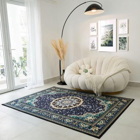 Thảm Nhung Nỉ Trang Trí Thảm Bali Nhung Họa Tiết Cổ Điển Sang Trọng