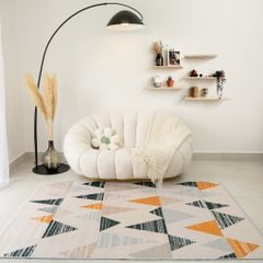 Thảm trải sàn trang trí nhung nỉ hình học phong cách hiện đại