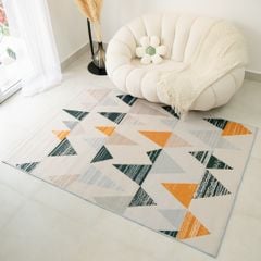 Thảm trải sàn trang trí nhung nỉ hình học phong cách hiện đại