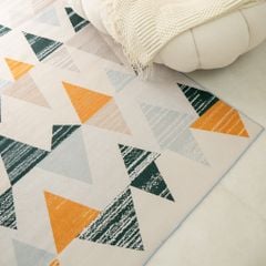 Thảm trải sàn trang trí nhung nỉ hình học phong cách hiện đại