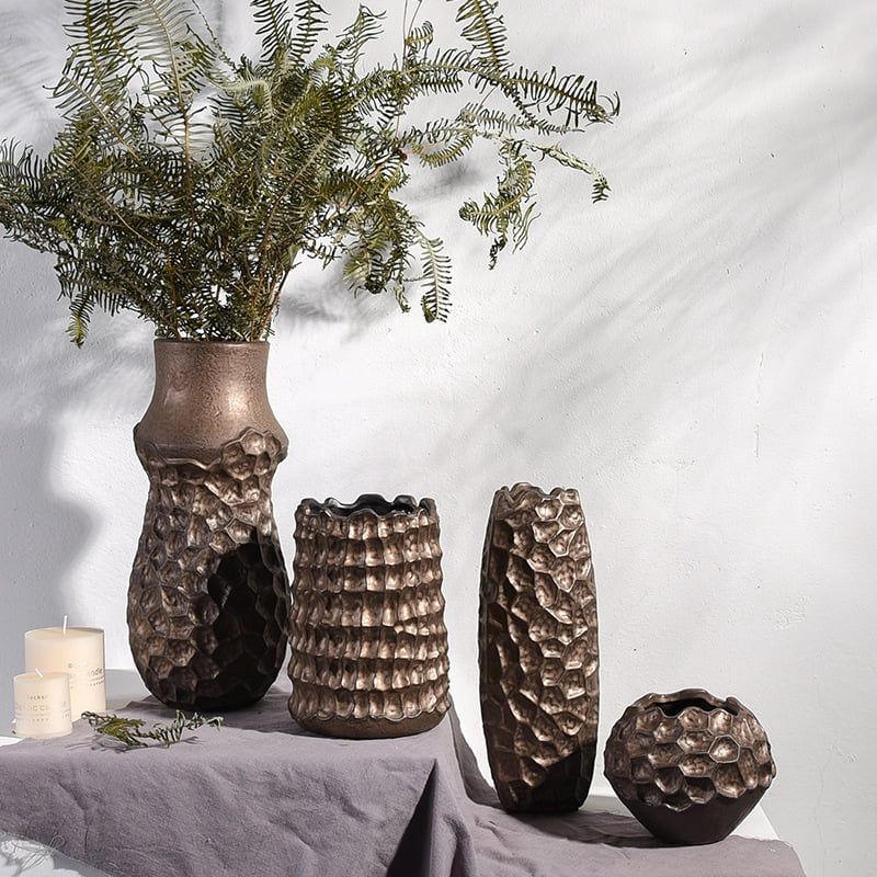 Bộ Bình Hoa Forge Phong Cách Organic Rustic