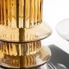 Bình Hoa Thủy Tinh Nâu Phong Cách Tháp Tầng