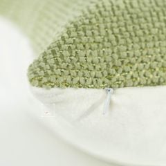 Vỏ Gối Tựa Lưng Tông Xanh Lá Mix Họa Tiết Tinh Tế