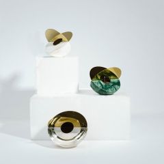 Quả Cầu Đá Cẩm Thạch Trắng Hình Học