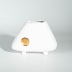 Bình Gốm Decor Tối Giản Họa Tiết Trừu Tượng Phối Vàng