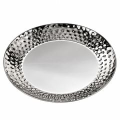 Đĩa Trưng Bày Thực Phẩm Inox Dập Vân Cho Buffet