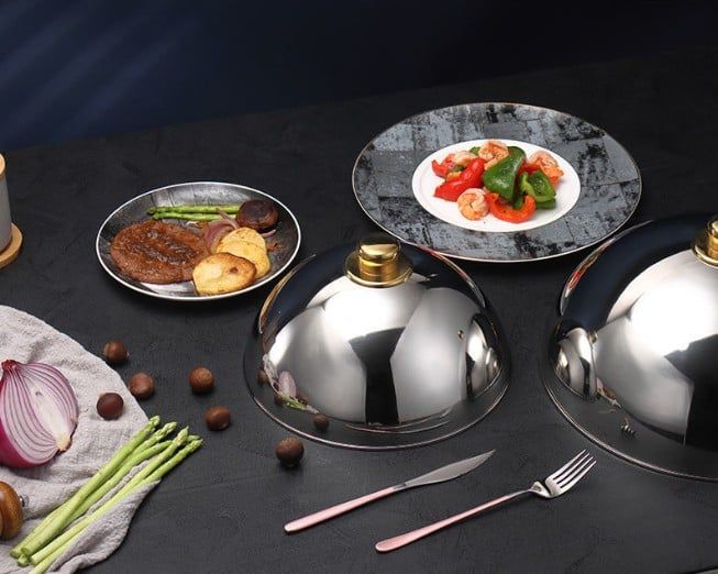 Nắp Chụp Thức Ăn Inox Giữ Nhiệt Chống Bụi