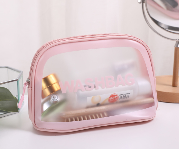 Túi Xách Mini PU Dẻo Trong Suốt Cầm Tay Đựng Mỹ Phẩm Vật Dụng Cá Nhân