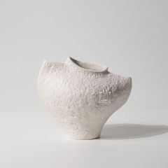 Set 2 Bình Hoa Gốm Wabi Sabi Nâu Cổ Vest Suit