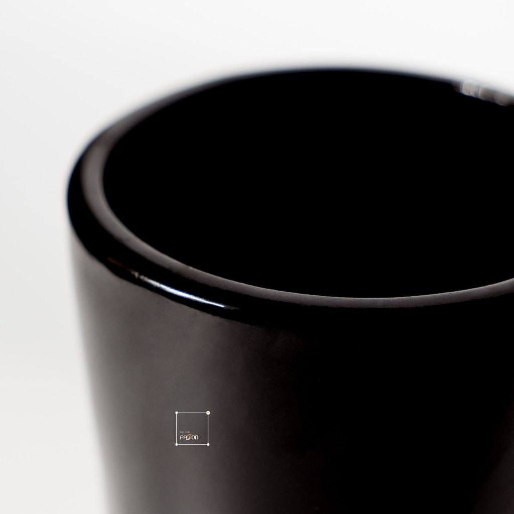 Bình Hoa Gốm Sứ Phủ Bóng Đen Đỏ Sang Trọng