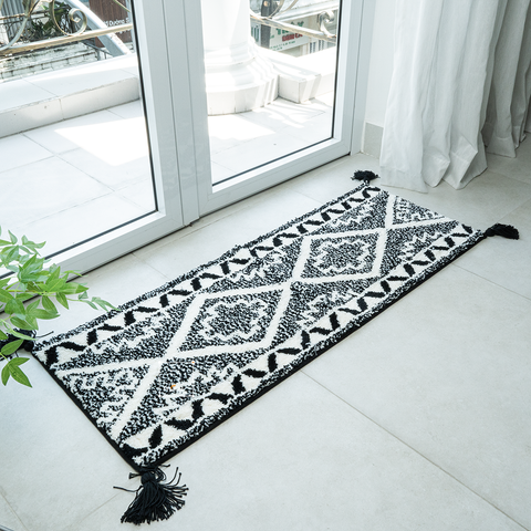 Thảm Thổ Cẩm Dáng Dài Decor Phòng Ngủ Phòng Tắm Hoa Văn