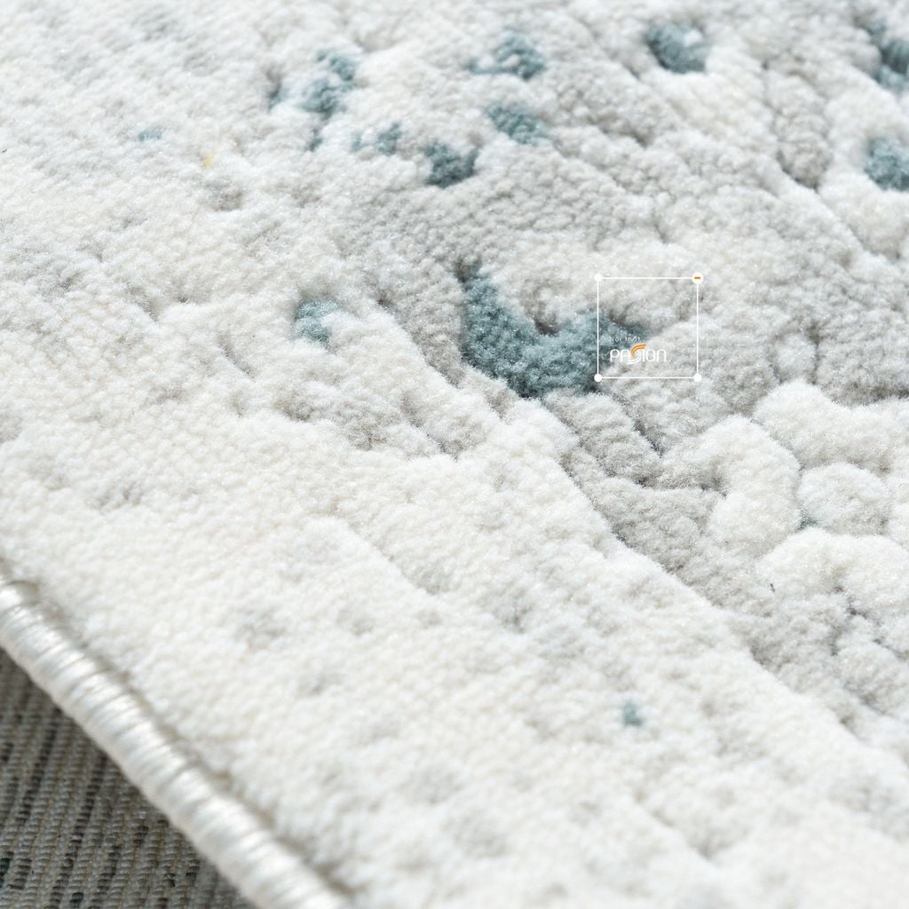 Thảm Trải Sàn Thổ Nhĩ Kỳ Hoa Văn Xanh Navy