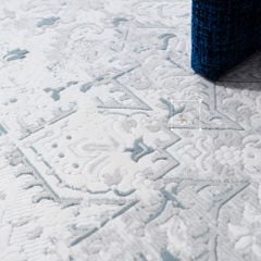 Thảm Trải Sàn Thổ Nhĩ Kỳ Hoa Văn Xanh Navy