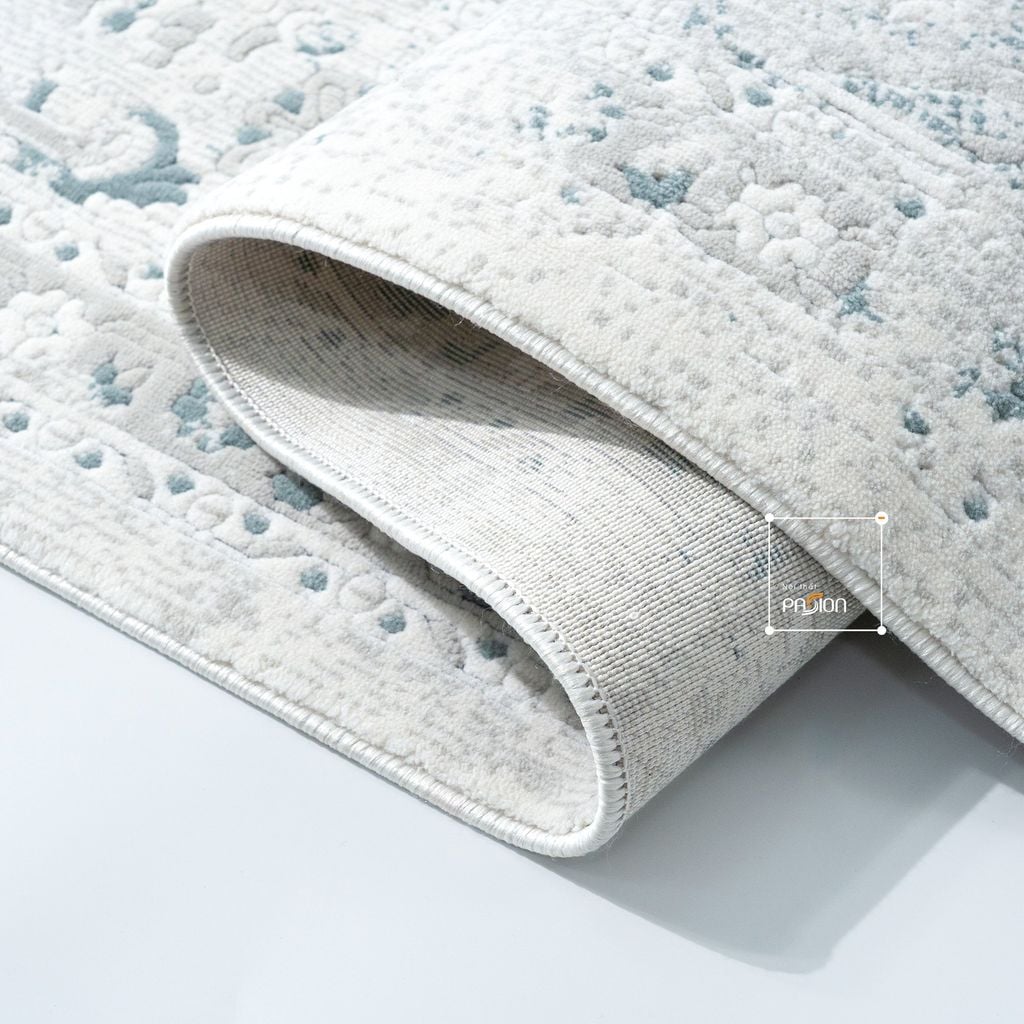 Thảm Trải Sàn Thổ Nhĩ Kỳ Hoa Văn Xanh Navy