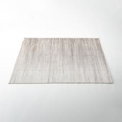 Thảm Trải Sàn Dệt Sọc Trắng Xám Tối Giản Phong Cách Ý FLAWESS