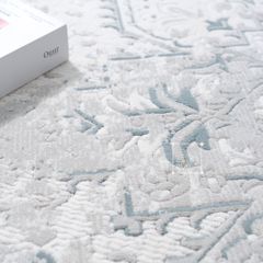 Thảm Trải Sàn Thổ Nhĩ Kỳ Hoa Văn Xanh Navy