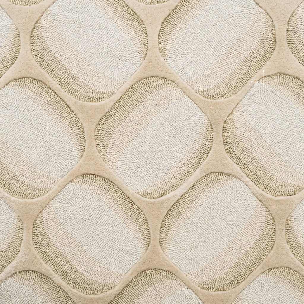 Thảm Trải Sàn Dệt Thủ Công Acrylic Sang Trọng Họa Tiết Tổ Ong Cao Cấp