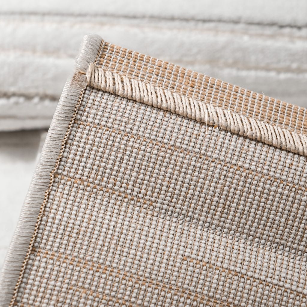 Thảm Trải Sàn Dệt Sọc Trắng Xám Tối Giản Phong Cách Ý FLAWESS