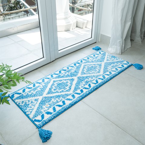Thảm Thổ Cẩm Dáng Dài Decor Phòng Ngủ Phòng Tắm Hoa Văn
