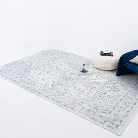 Thảm Trải Sàn Thổ Nhĩ Kỳ Hoa Văn Xanh Navy