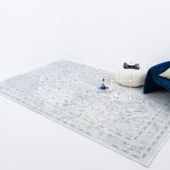 Thảm Trải Sàn Thổ Nhĩ Kỳ Hoa Văn Xanh Navy