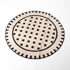 Thảm Tròn Polypropylene Họa Tiết Vintage 120cm