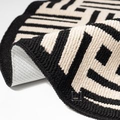 Thảm Tròn Polypropylene Họa Tiết Vintage 120cm