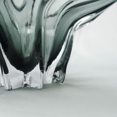Dĩa Thủy Tinh Decor Trái Cây Sang Trọng Xám