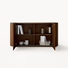 Tủ Console 4 Cánh Cong Thiết Kế Họa Tiết Vòm Solis