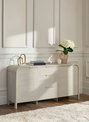 Tủ Console Mặt Gỗ Bo Tròn Sang Trọng Aurora