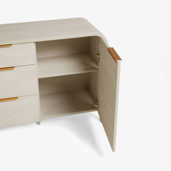 Tủ Console Mặt Gỗ Bo Tròn Sang Trọng Aurora