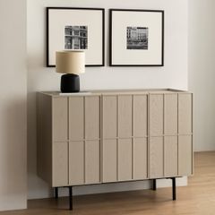 Tủ Phụ Console Trang Trí Sảnh Cửa Ra Vào Phối Sọc Hình Học