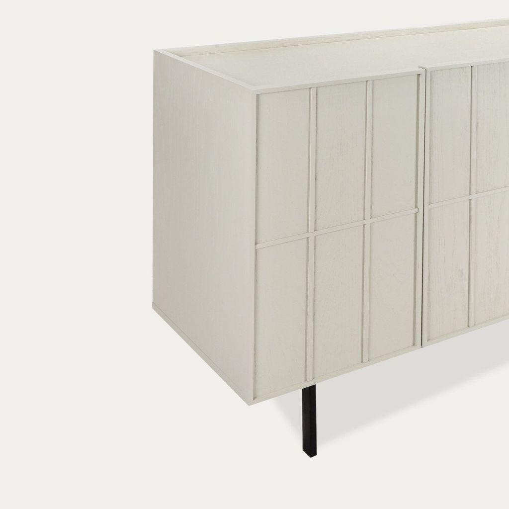 Tủ Phụ Console Trang Trí Sảnh Cửa Ra Vào Phối Sọc Hình Học