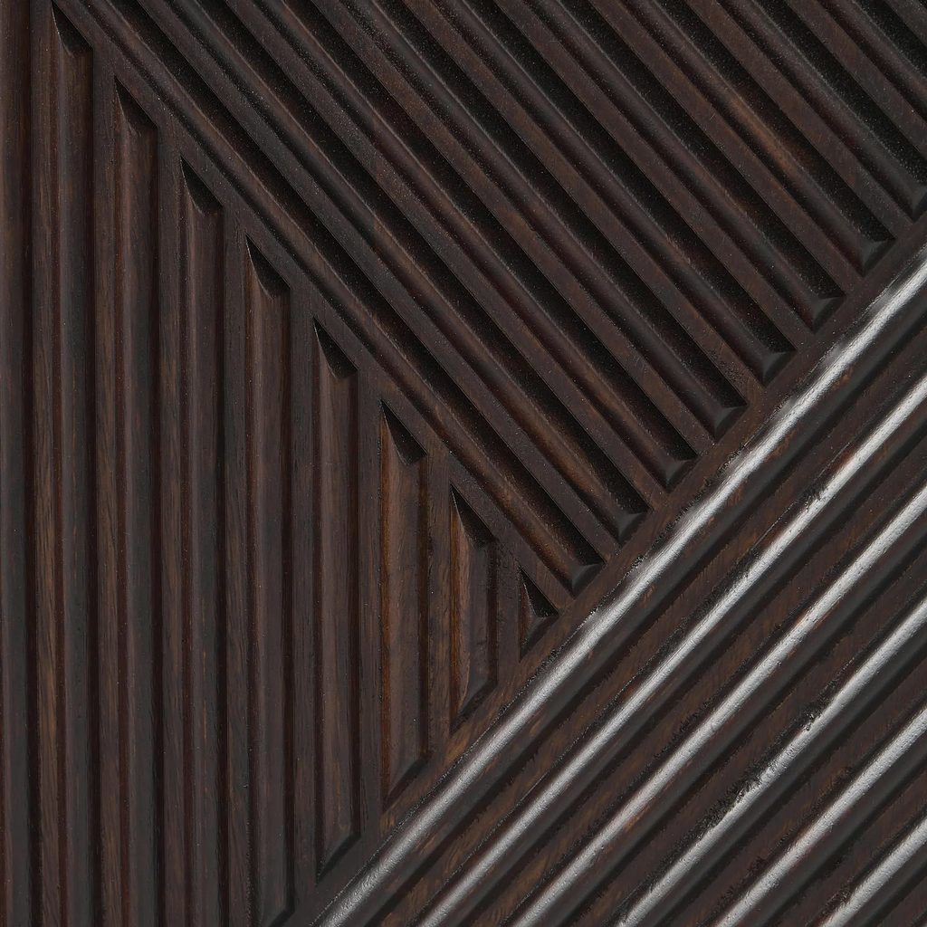 Tủ Console Bắt Vân Gỗ Chéo 3D Sang Trọng Prisma