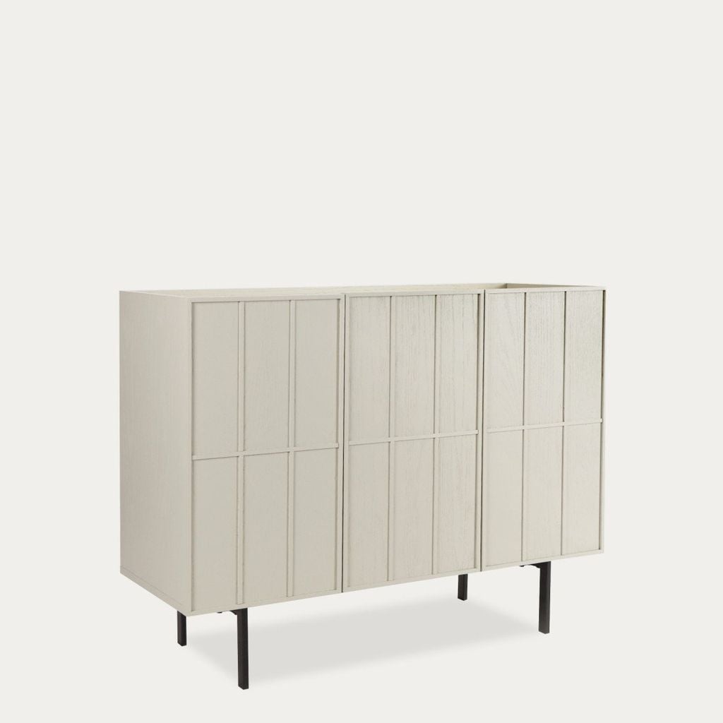 Tủ Phụ Console Trang Trí Sảnh Cửa Ra Vào Phối Sọc Hình Học