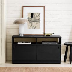 Tủ Console Cửa Lùa Màu Đen Tối Giản Onyx