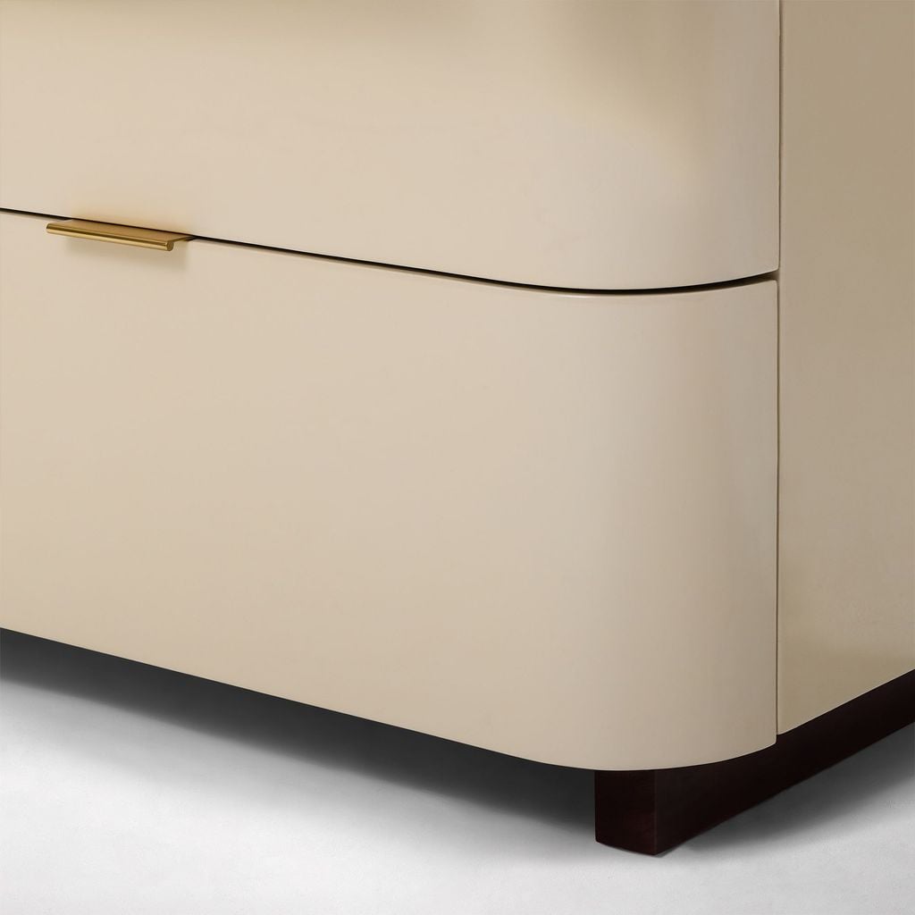 Tủ Gỗ Quần Áo 6 Ngăn Kéo Bo Góc Premium Luna Cream