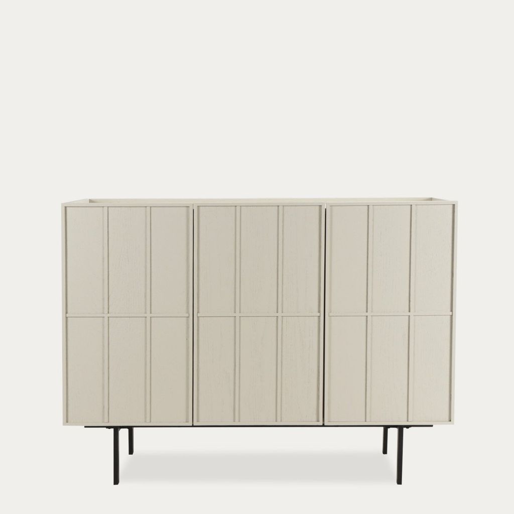 Tủ Phụ Console Trang Trí Sảnh Cửa Ra Vào Phối Sọc Hình Học